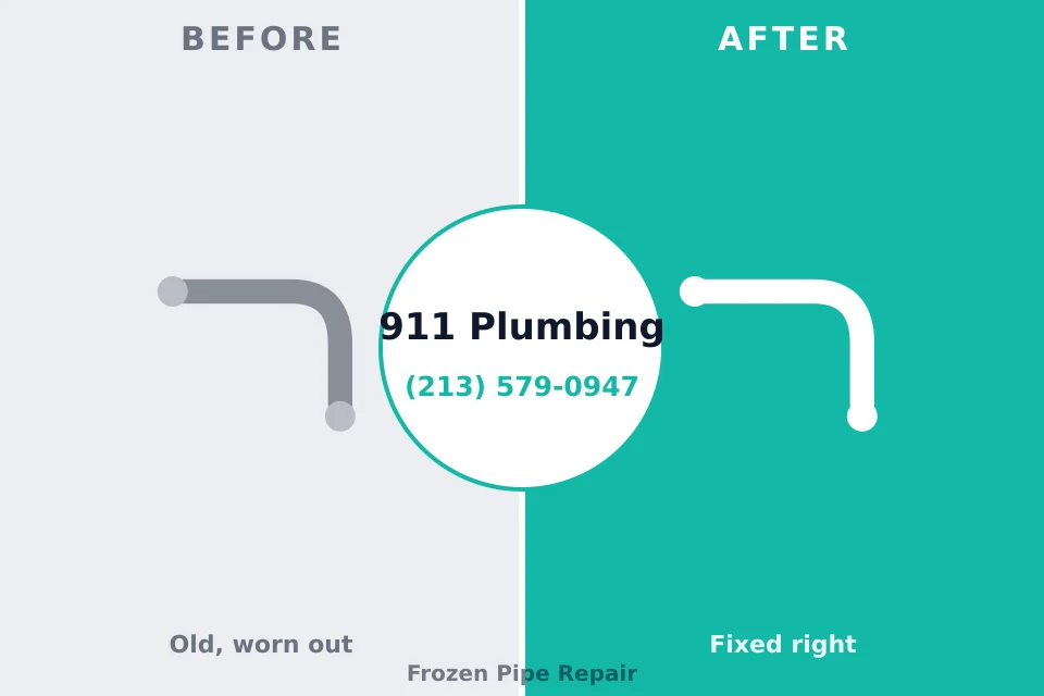 Before and after: plumbing repair Centre Hall, PA